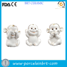 Lovable different posture ceramic Monkey Figurine