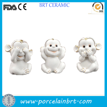 Lovable different posture ceramic Monkey Figurine