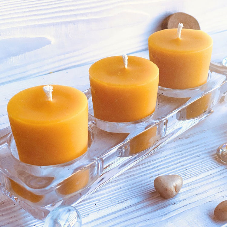 Healthy Sustainable Catholic Beeswax Votive Candles Bulk