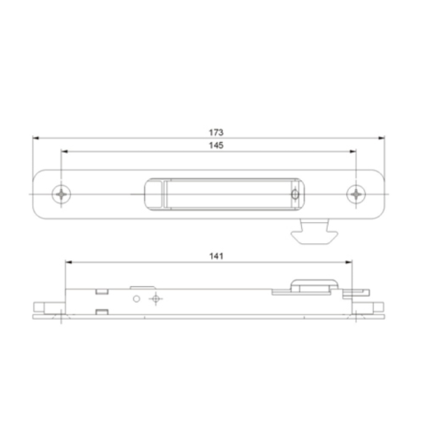 SCHIEBARE ALUMINIUM-FENSTERVERRIEGELUNG