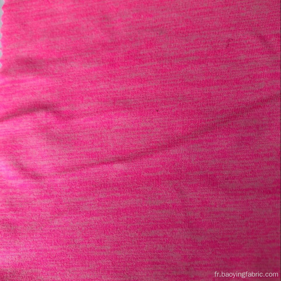 Jersey cationique Tissu rose fluo