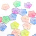 100 stks / partij Bling Kleur Hars Stervorm Cabochons Mix Kleuren Glanzende Hars Strass Plaksteen Cabochon Voor Haar Boog Centrum Decor