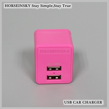 Portable 2 Ports Charger Slim USB Wall Charger for Travelling