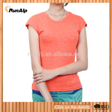 ladies yoga t shirt with solid color