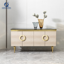 QIANCHENG Italian Designer Leather Sideboard Buffet for Dining Room and Coffee Bar