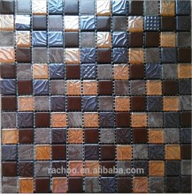 Mix solid glass kitchen backsplash mosaic bathroom tile