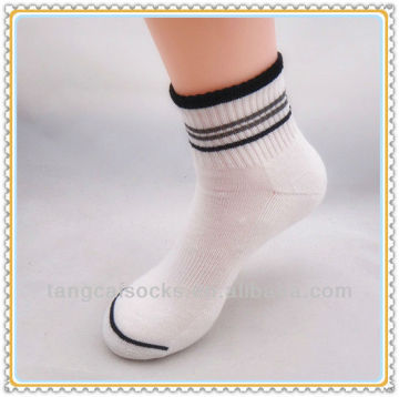 white color fuzzy mens half terry socks