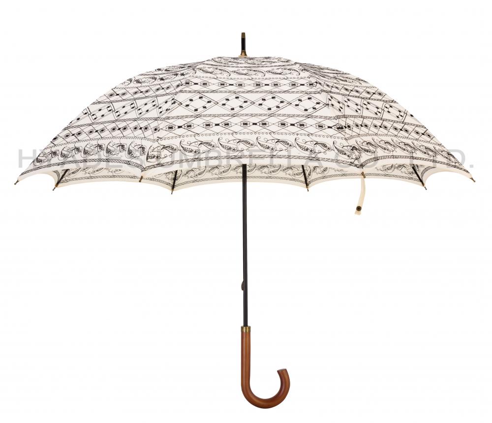 parapluie manche en bois droit