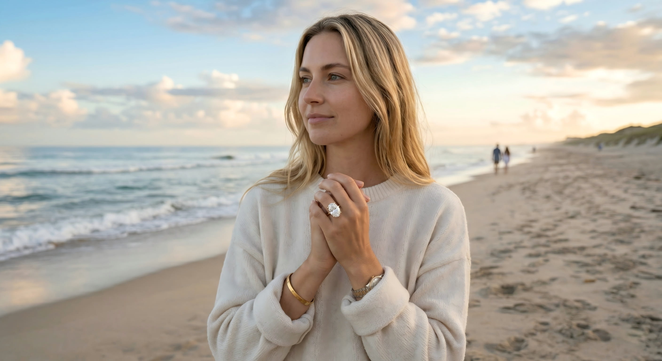 Elegantní zásnubní prsten s diamantem vypěstovaným v laboratoři do 1500 dolarů