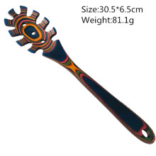 wooden spaghetti and meatballs