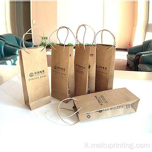 Stampa di sacchetti di carta kraft personalizzati di moda