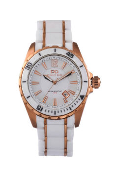 Fashion Sports Gifts Golden Stainless Steel Bezel Men Ceramic Watches