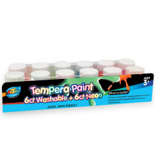 Non-Toxic 20ml x 6 Colors Washable Kids Tempera Paint Set - Professional Supplier