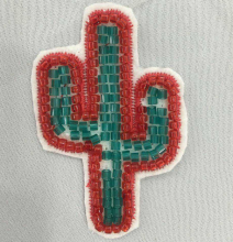 cactus design beaded appliques patches for clothing