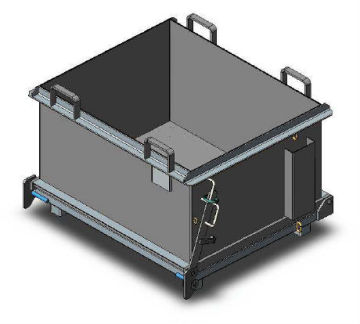 Type DB Drop Bottom Bin for forklift & crane