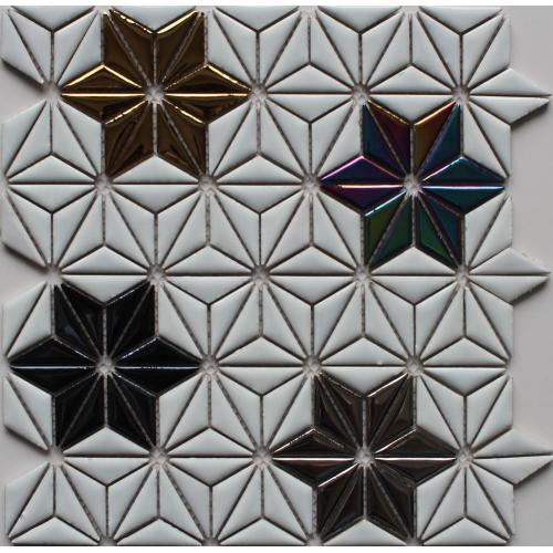 Flower Pattern Ceramic Mosaic Tile