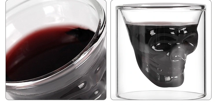 1000ml Skull Shape High Borosilicate Glass Wine Bottle Dispenser