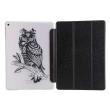 Manufactory Custom Image PU Flip Cover Hard PC Back Case for iPad