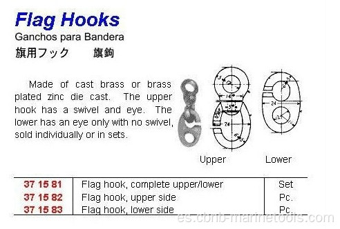 Gancho de bandera latón económico