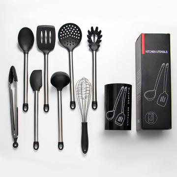8pcs silicone kitchen utensil set