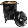 Steel 3 in 1 Smoker Charcoal BBQ Grill