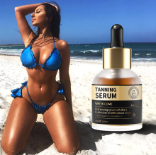 Organic Self Tanner: Sunless Drops Tanning Oil - Anti-Aging Sunless Body & Face Tanning Serum