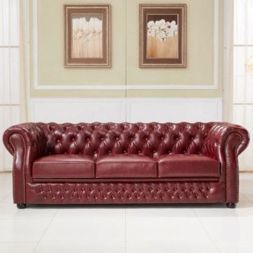 European Style Genuine Leather Couch Set