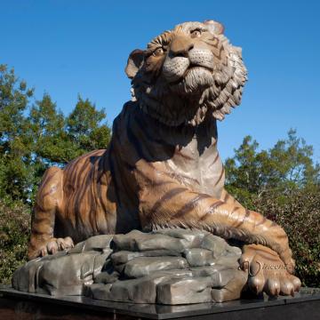 world's largest golden tiger stone carving marble tiger sculpture
