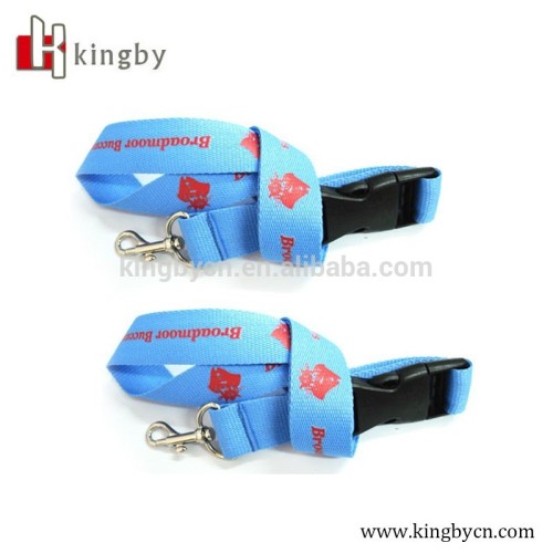 top quality OEM polyester lanyards with plastic buckle