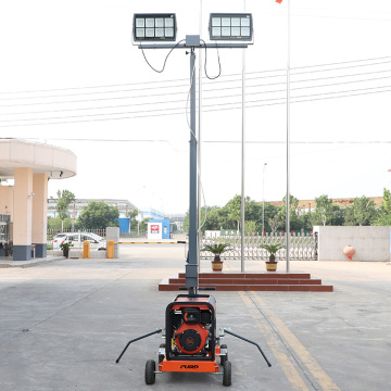 Reliable quality 5m mast 4x400W Mobile Light tower