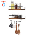 Rustic Kitchen Wood Wall Mounted Shelf Organizer