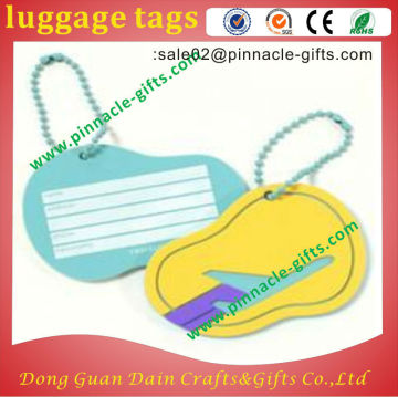 fancy foot shape soft pvc 3d luggage tags