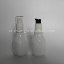 cosmetic packaging 40ml baby square shape opal white glass bottle lotion glass bottle