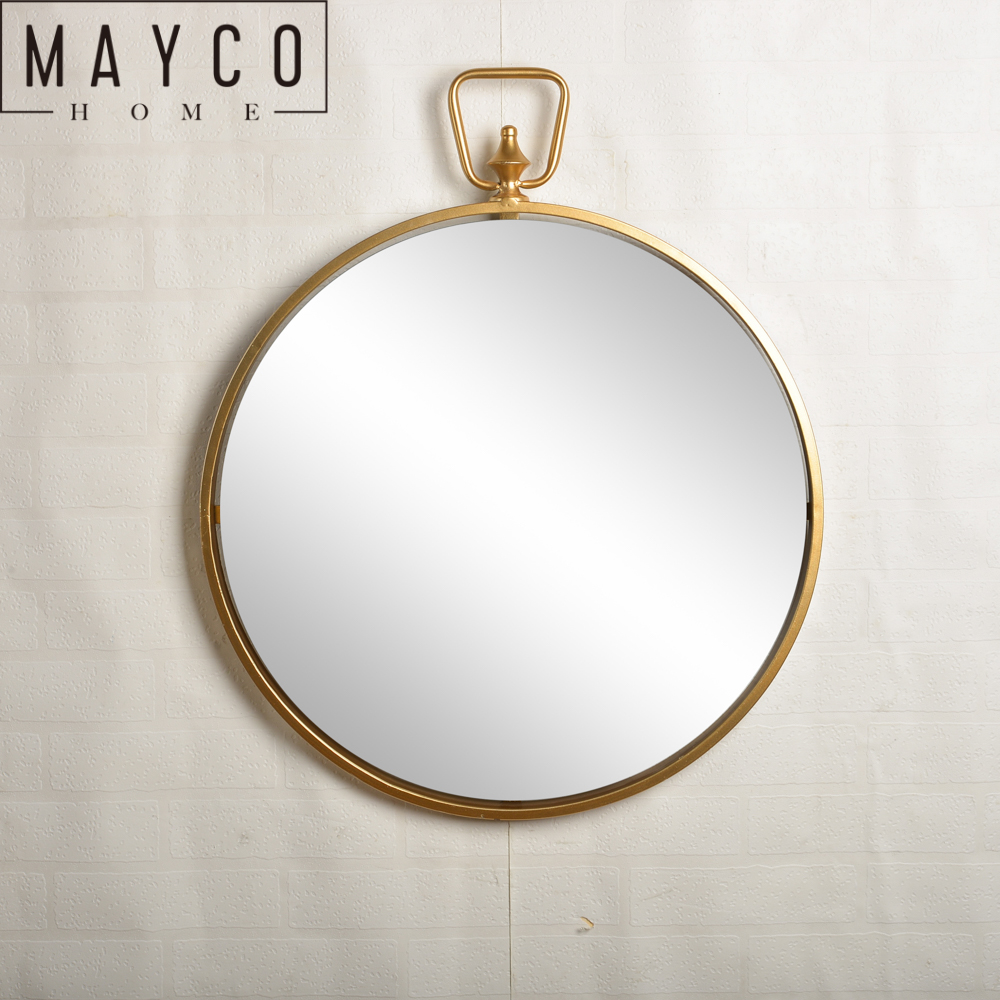 Mayco Antique Style Metal Neoclassical Gold Frame Wall Mirror