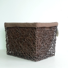 coffee rattan handicraft woven storage basket