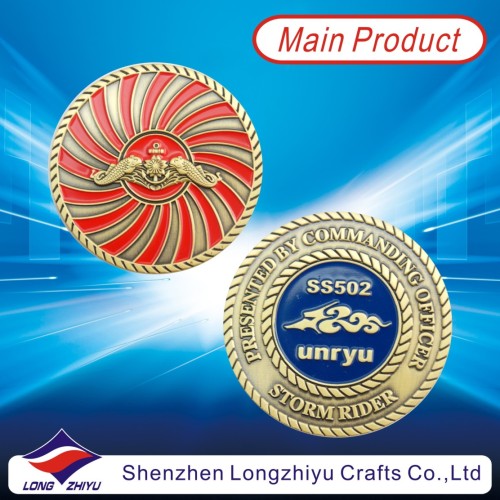 Round Metal Brass Souvenir Coin with Custom Design for Commemorative, Metal Custom Cheap Medallion Badge Coins, Brass Metal Medal Coins Dealer (LZY1300016)