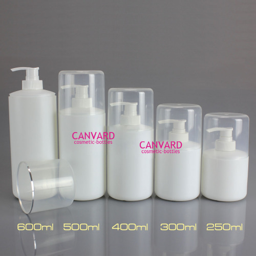 Empty plastic pump bottle, cosmetic pump bottle, lotion pump bottle