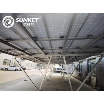 Zonnecarportpanelen en montagebeugelsysteem