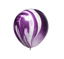 Purple and white agate latex balloon