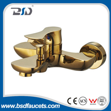 Yuhuan faucet manufacturer single handle gold finish bath shower faucet, golden bath faucets