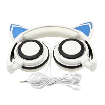 Auriculares de oreja de gato con cable de fábrica profesional la mejor calidad