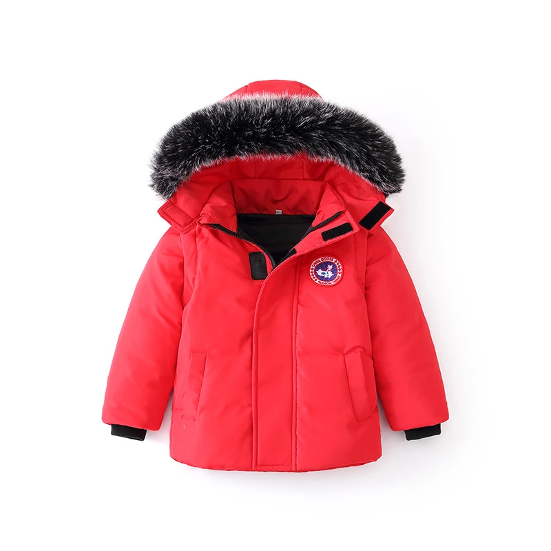 Hotsell Outdoor Canada Jacket Suit Pants Kids Boys Girls Clothing Sets with Fur