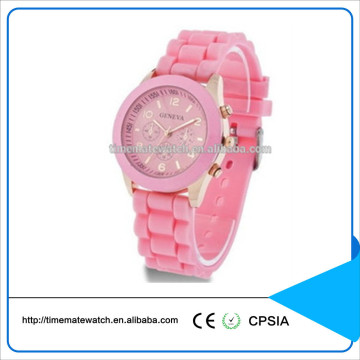Stainless steel watch case silicone bracelet newest popular design fashion quartz watch