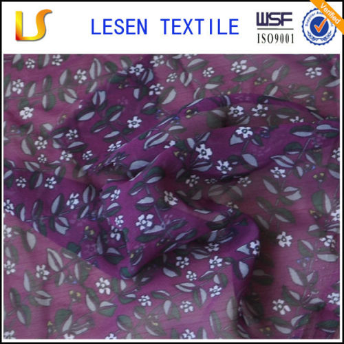 Lesen Textile 75D printed chiffon dress fabric