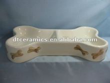 Ceramic dog bowl with