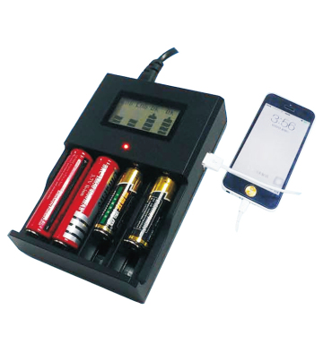 Wholesale Cylinder battery charger AA AAA C battery with USB port Factory Offer