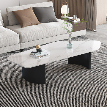 Nordic style irregular marble center coffee table