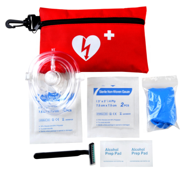 Disposable CPR Rescue Breathing Mask Kit with valve