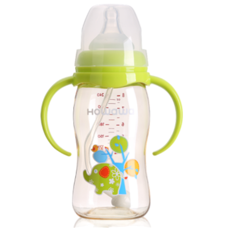 240ml PPSU ကလေးသူငယ်စောင့်ရှောက်ရေးပုလင်း BPA အခမဲ့ပုလင်း