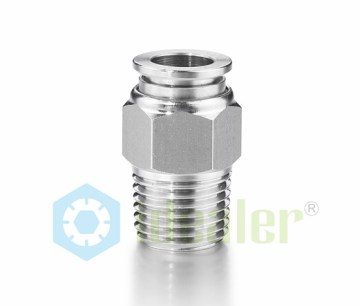 Stainless Steel Push In Fittings Male Straight